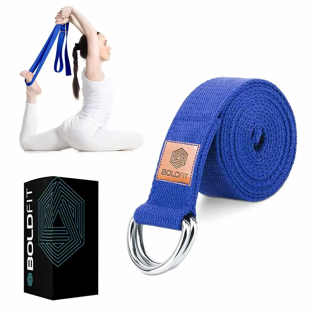 Boldfit Yoga Belt,  Blue  8 Feet