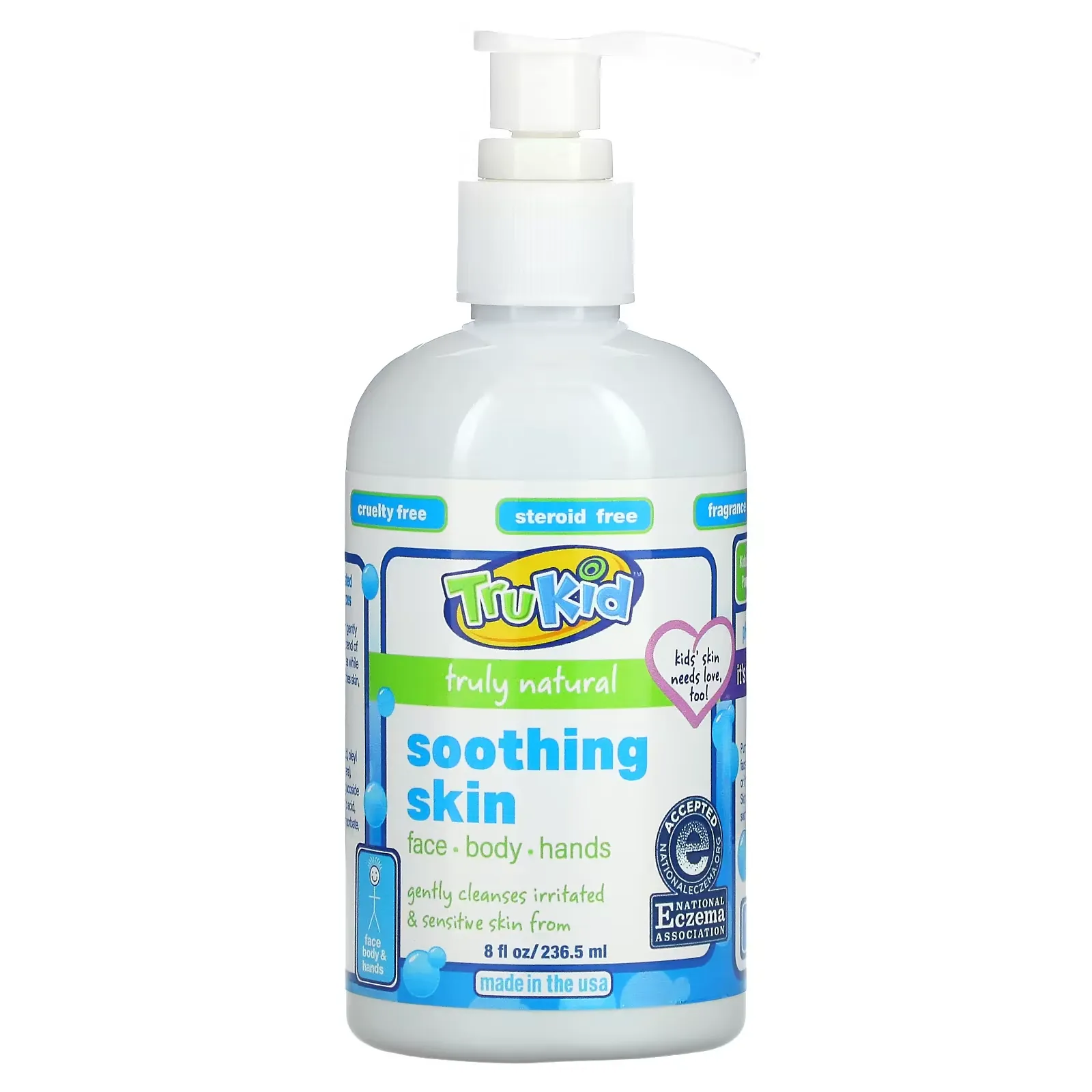 Soothing Skin Wash, Fragrance Free, 8 fl oz (236.5 ml)