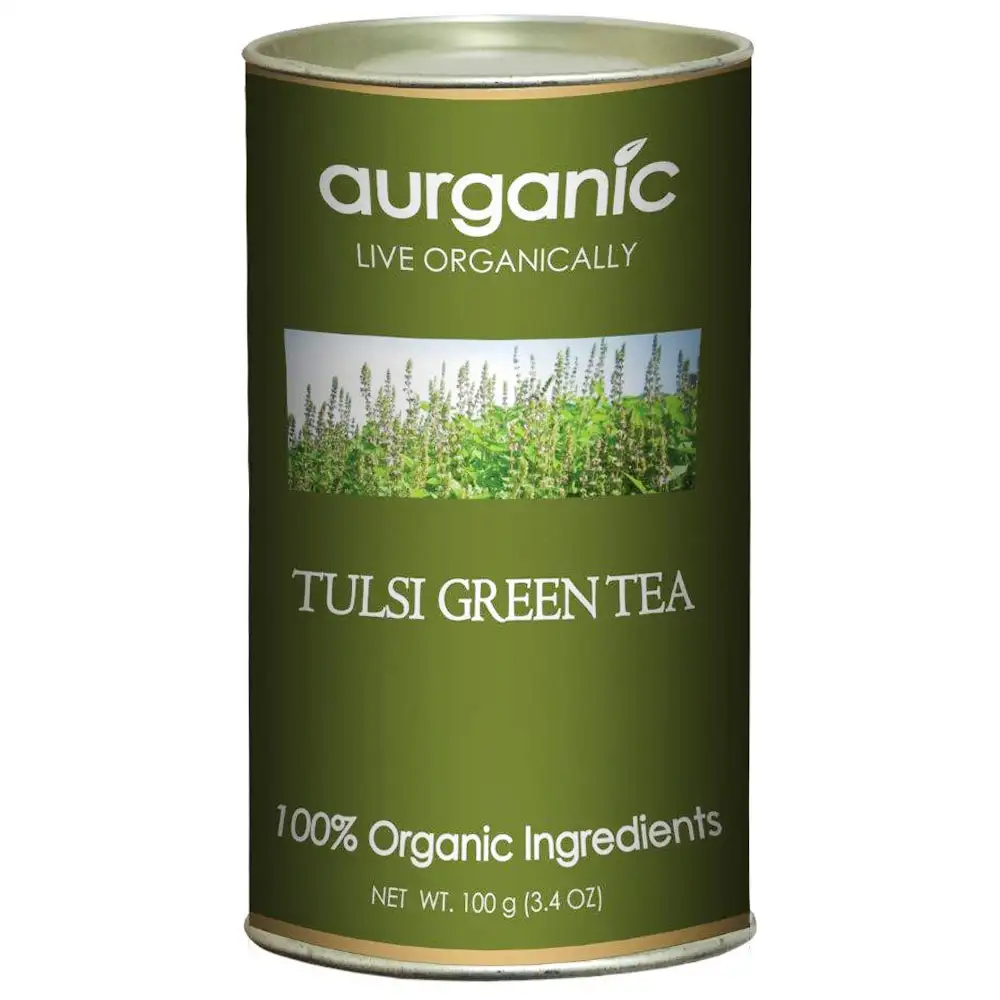 Aurganic Green Tea,  100 g  Tulsi