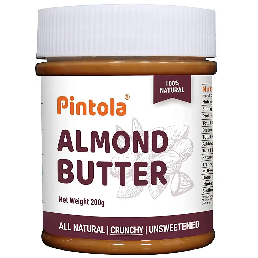 Pintola All Natural Almond Butter,  Crunchy  0.2 kg