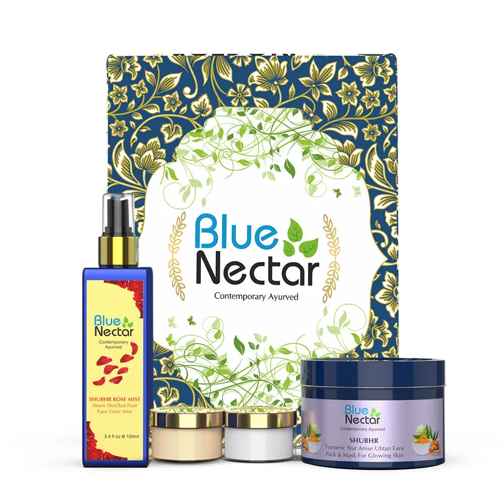 Blue Nectar 4 Step Face Care Pampering Gift Kit