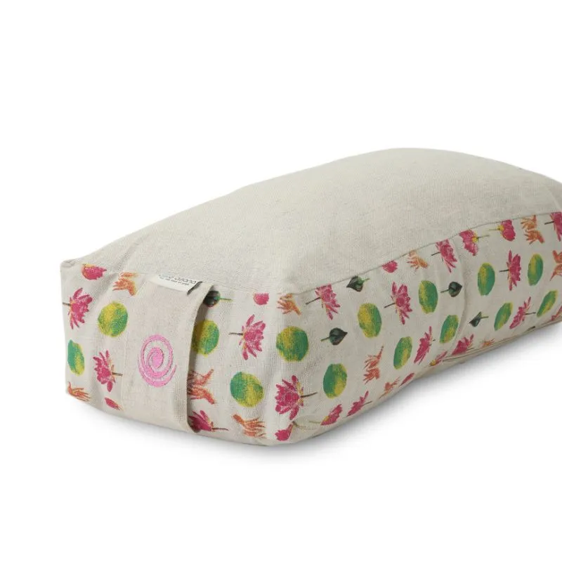 Core Asana Mini Rectangular Bolster- Fuchsia Lotus