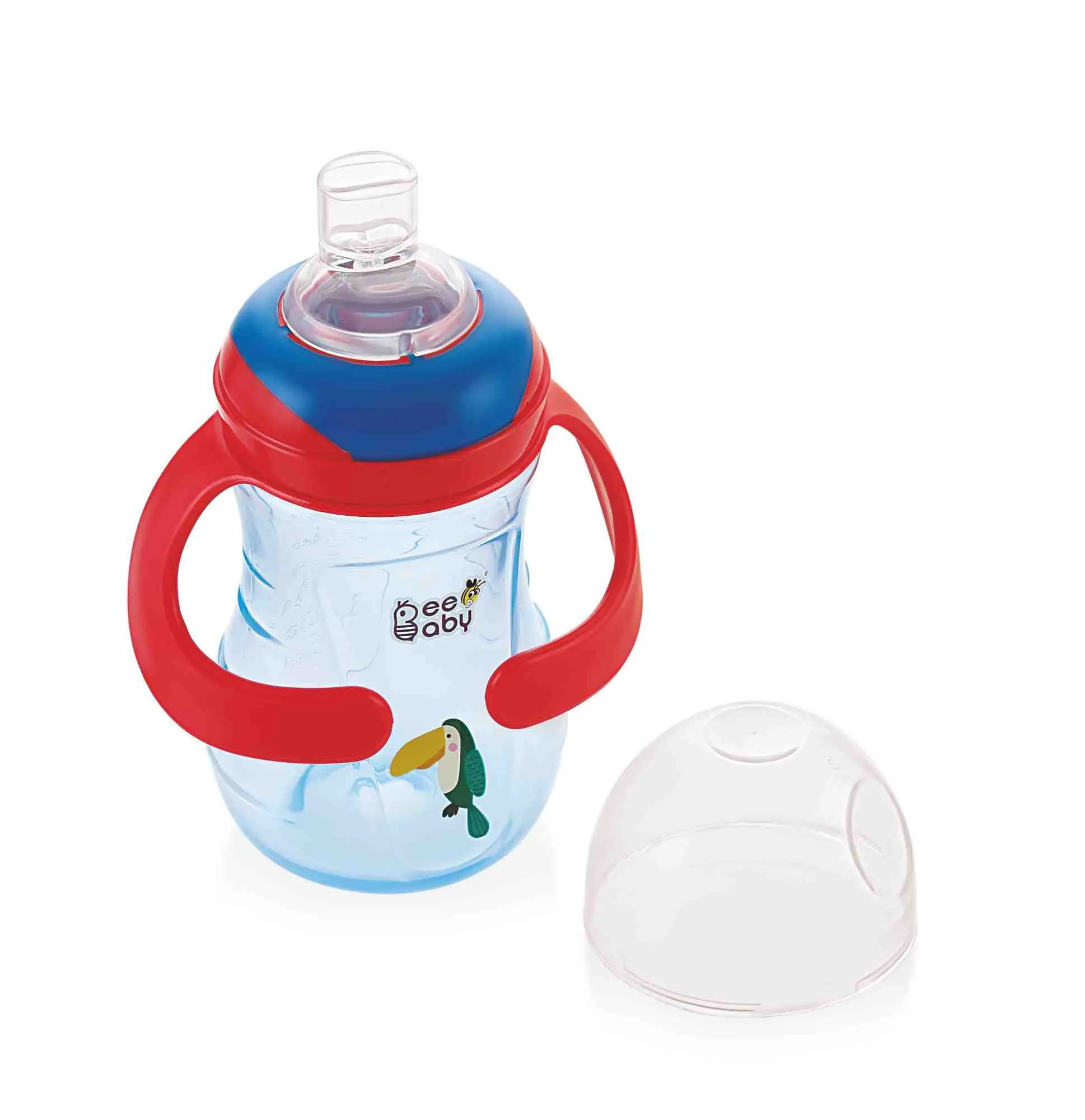 Beebaby Soft Silicone Spout Sippy, Sipper Cup With Handle 250 Ml, 9 Oz 9m+ (blue)