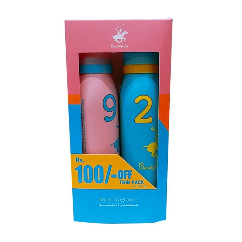 Beverly Hills Polo Club No. 9 & No. 2 Body Fragrance Twin Pack For Women RS100/-OFF