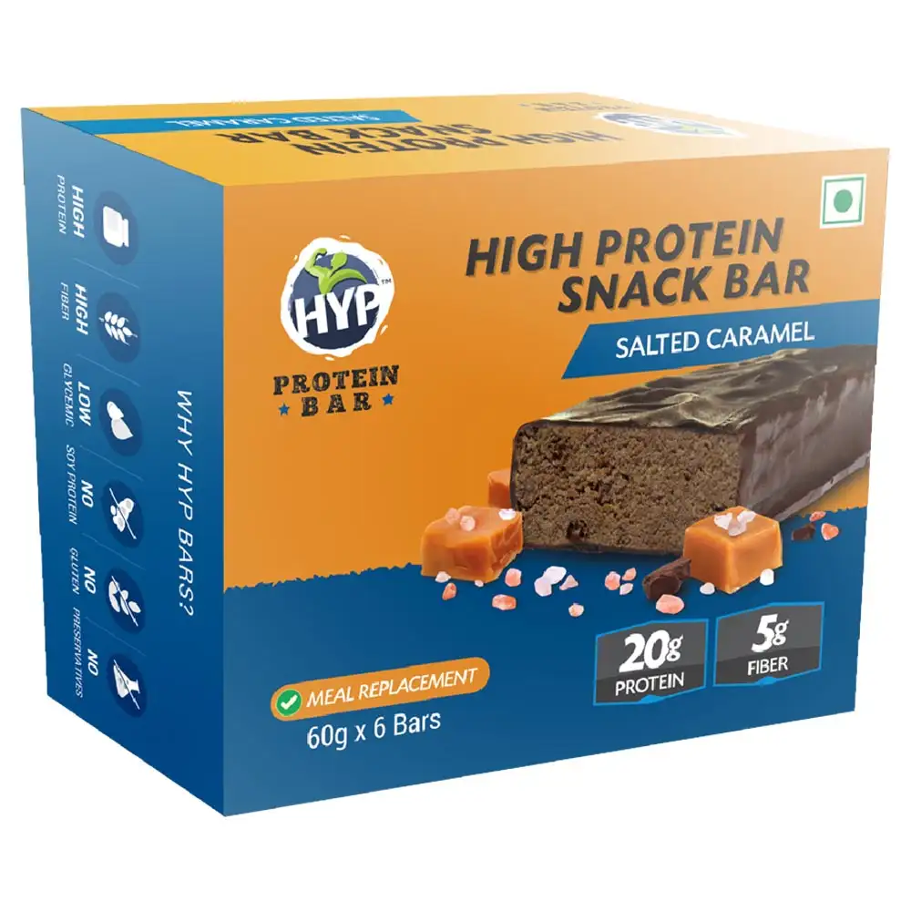 Hyp Whey Protein Bar (20g Protein),  6 bar(s)  Salted Caramel