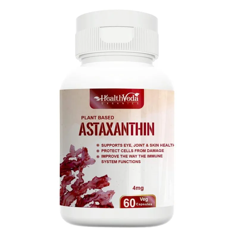 Health Veda Organics Plant Based Astaxanthin Supplements For Eye, Joint & Skin Health