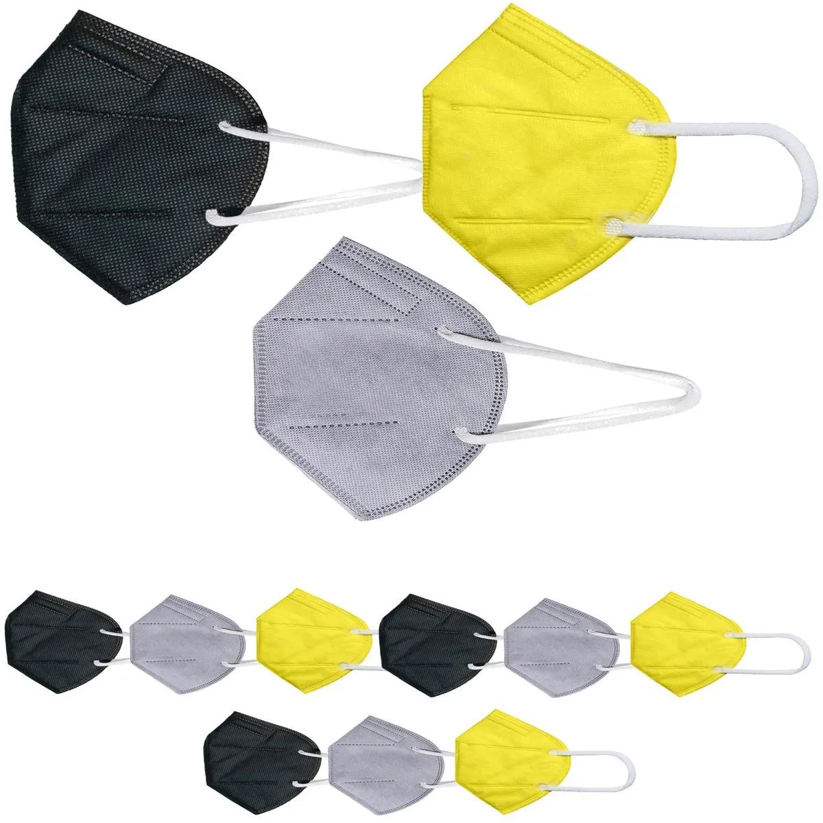 Fabula Pack of 12 Kn95/N95 Anti-Pollution Reusable 5-Layer Mask