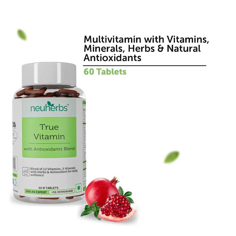 Neuherbs True Vitamin Multivitamin Tablets for Men and Women with Antioxidant & Herbs