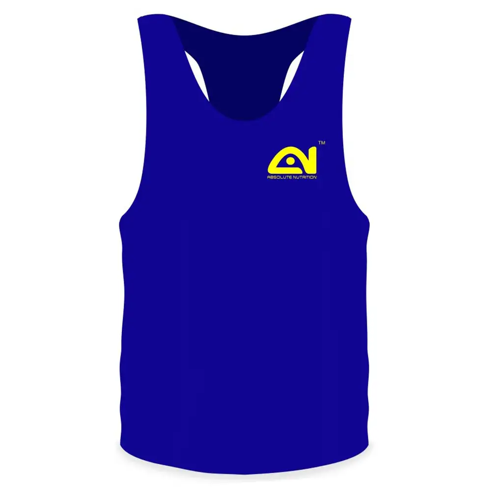 Absolute Nutrition Dry Fit Gym Sando for Men,  Blue  Small