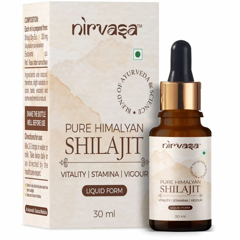 Nirvasa Shilajit Liquid - Natural & Pure Shilajeet