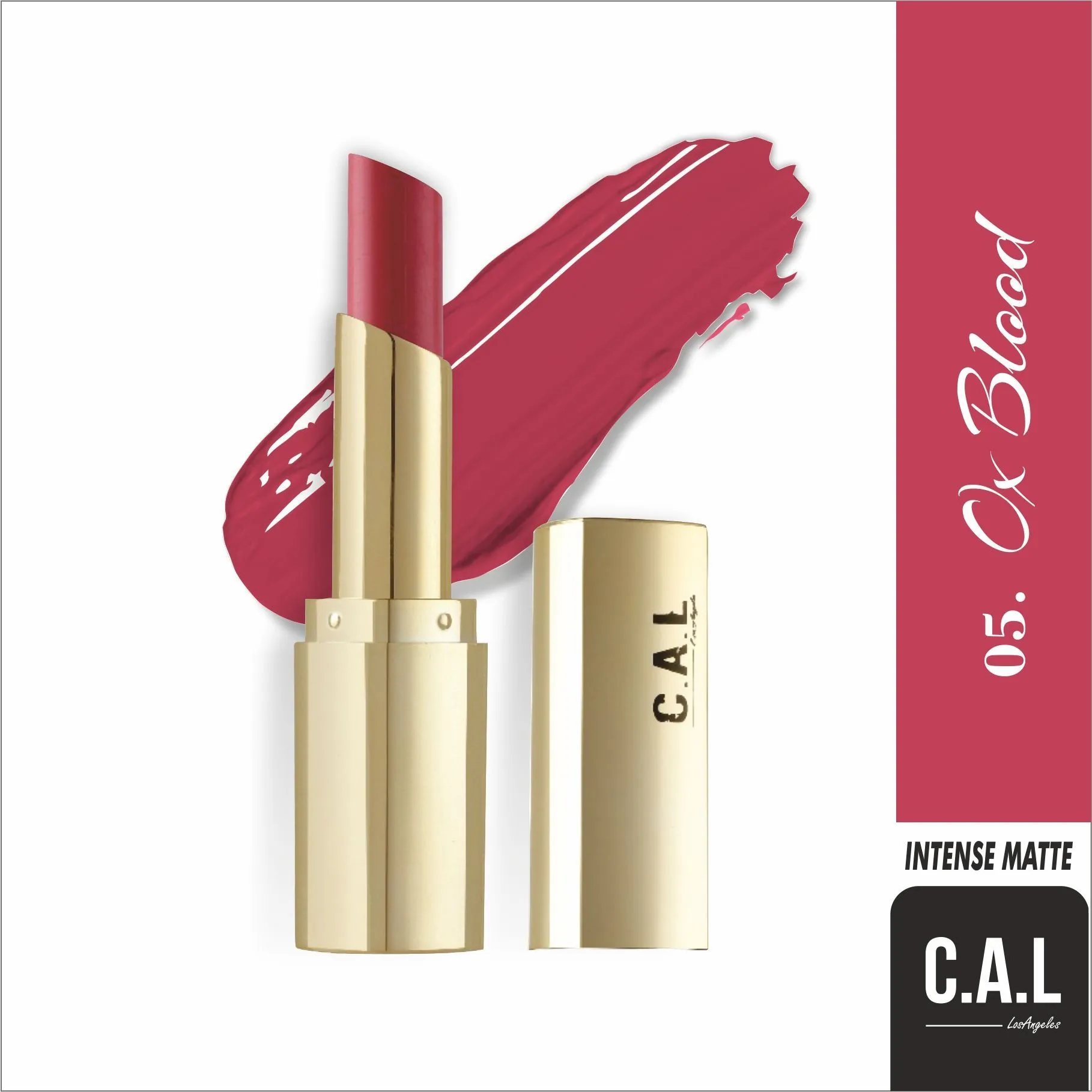 C.A.L Los Angeles Intense Matte Lipstick - Oxblood