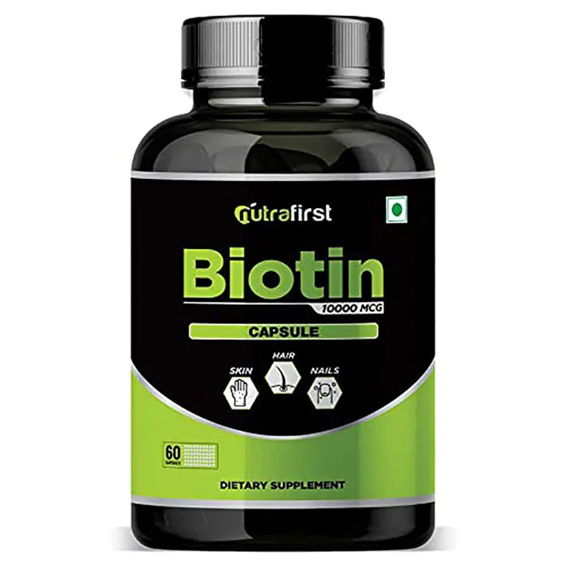 Nutrafirst Biotin 10,000 MCG For Strong Nails,Hair And Skin