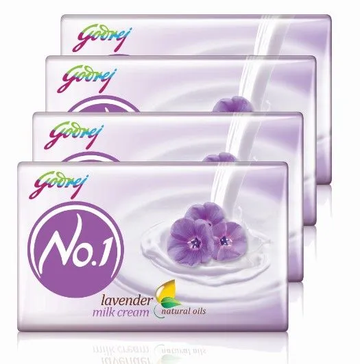 Godrej No.1 Lavender & Milk Cream Soap Buy 4 Get 1 Free