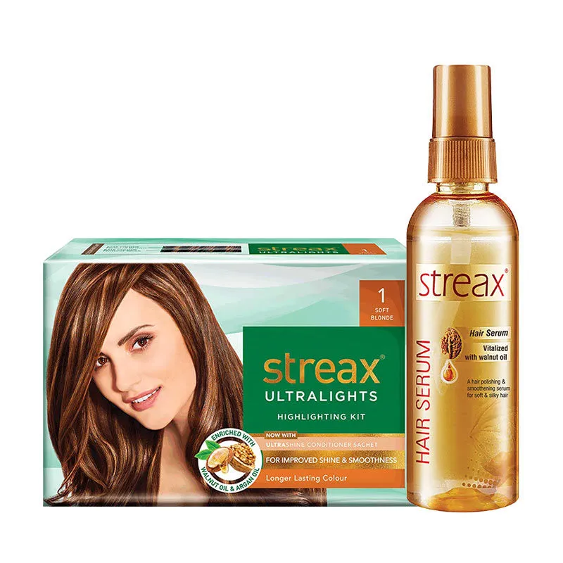 Streax Ultralight Soft Blonde + Walnut Serum