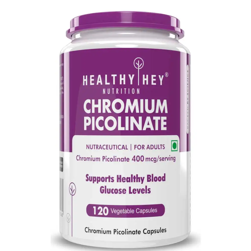 HealthyHey Nutrition Chromium Picolinate,  120 veggie capsule(s)