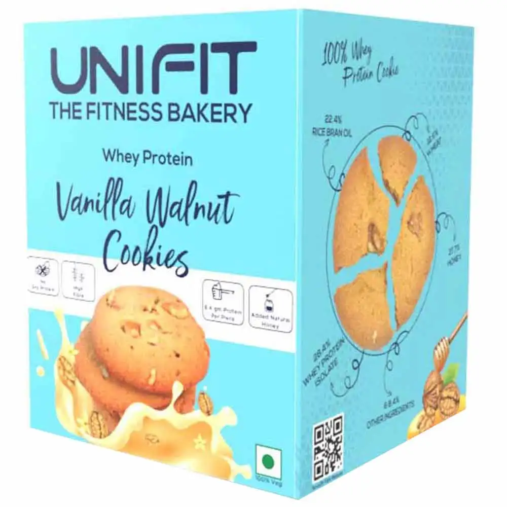 UNIFIT Whey Protein Cookies,  6 Cookie(s)/Pack  Vanilla Walnut