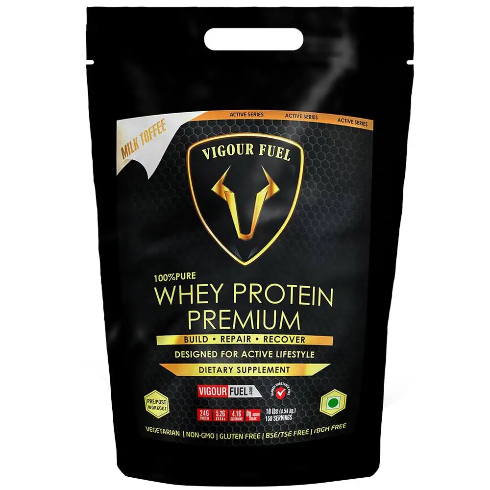 Vigour Fuel 100% Whey Protein Premium,  10 lb  Milk Toffee