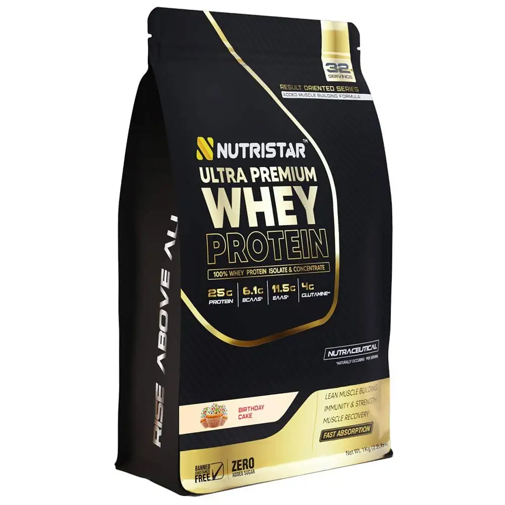 Nutristar Ultra Premium Whey Protein,  2.2 lb  Birthday Cake