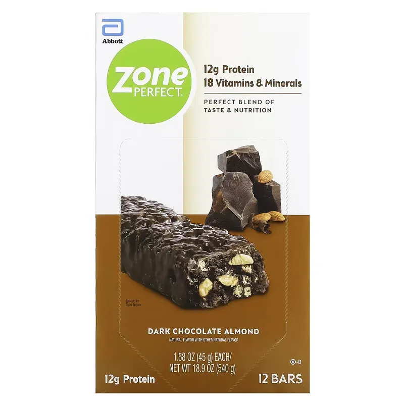 Nutrition Bars, Dark Chocolate Almond, 12 Bars, 1.58 oz (45 g) Each