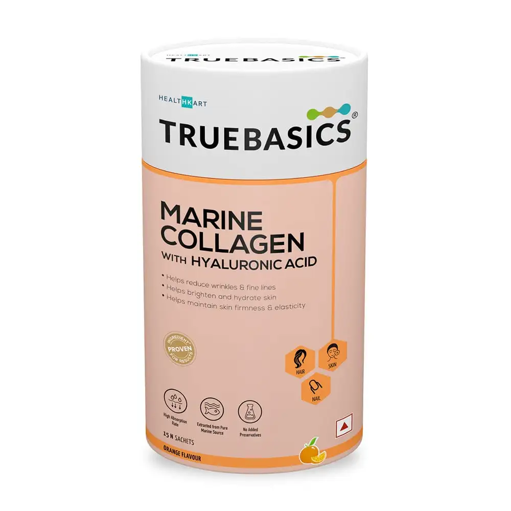 TrueBasics Marine Collagen with Hyaluronic Acid,  15 sachets/pack  Orange