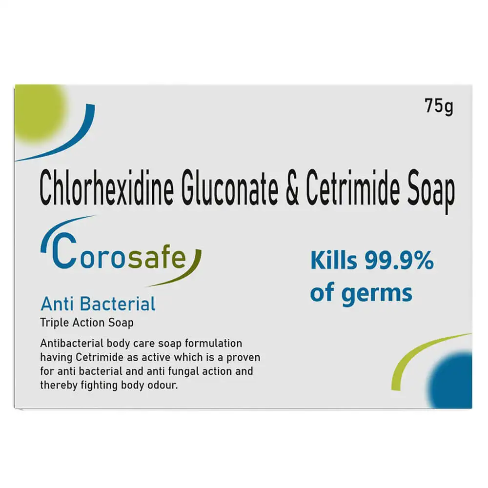 Corosafe Antibacterial Soap,  75 g  Kills 99.9% of Germs