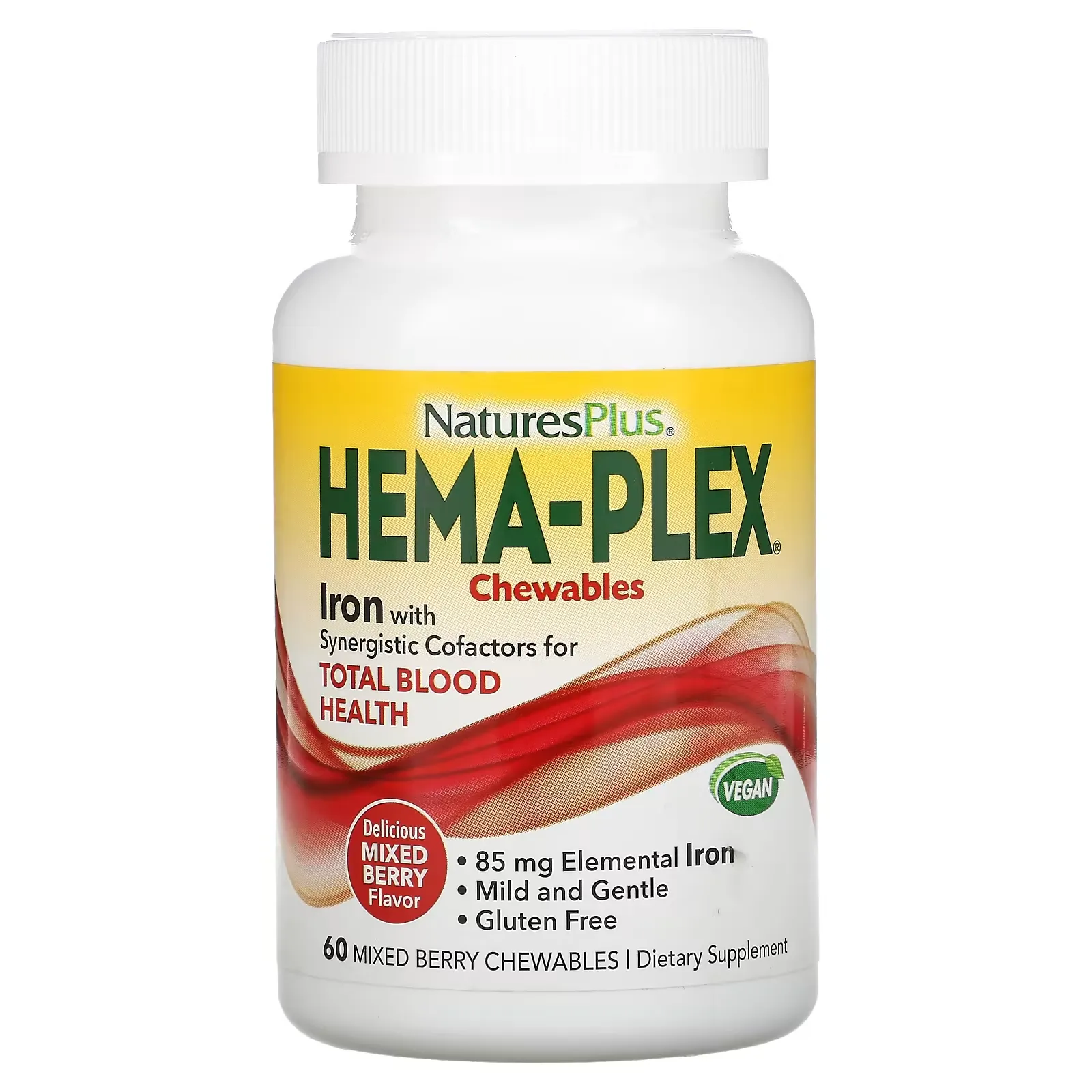 Hema-Plex, Mixed Berry, 60 Chewables