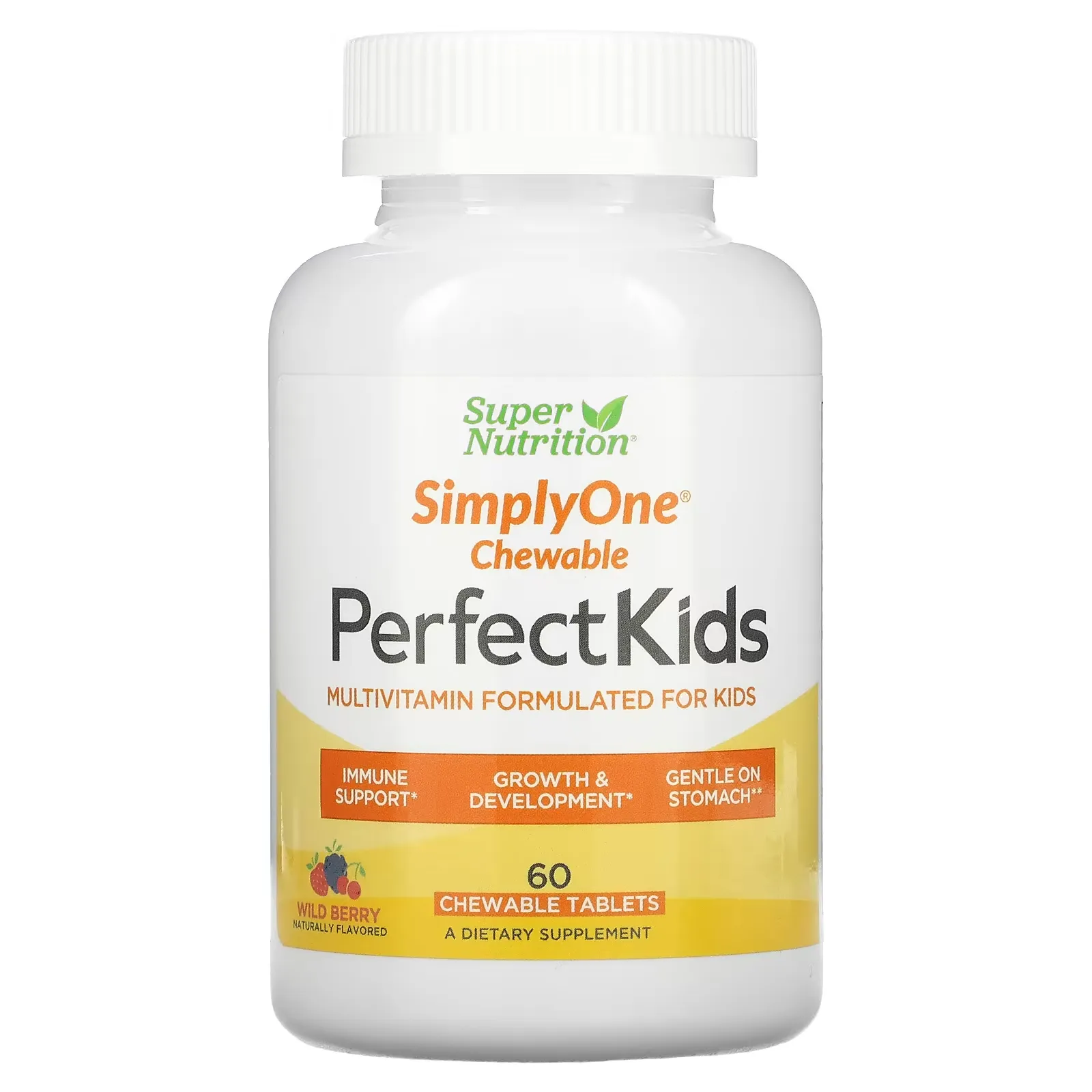 Perfect Kids Complete Multivitamin, Wild-Berry, 60 Vegetarian Chewable Tablets