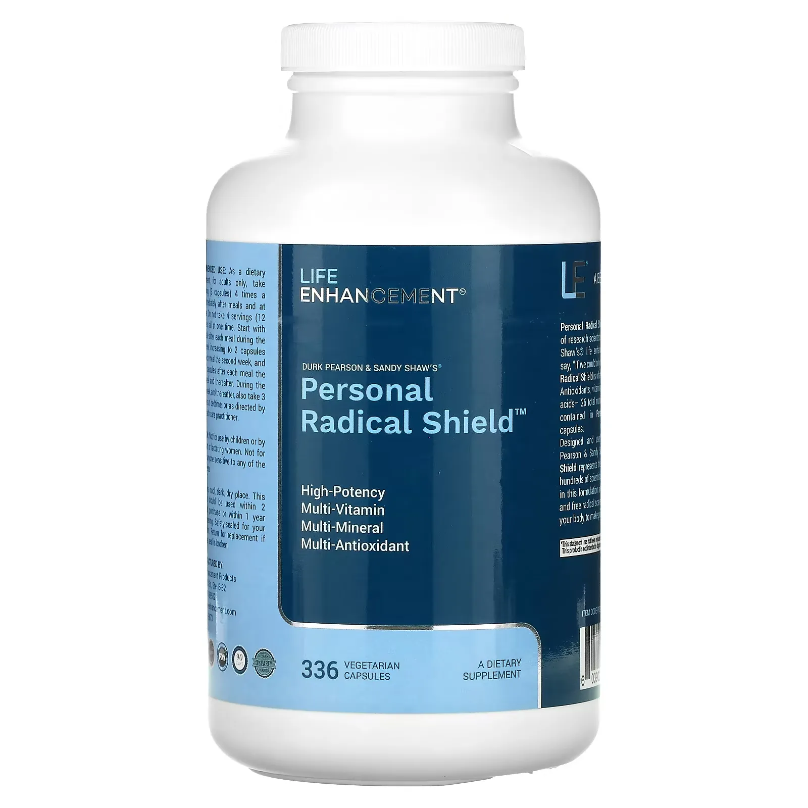 Durk Pearson & Sandy Shaw's, Personal Radical Shield, 336 Capsules