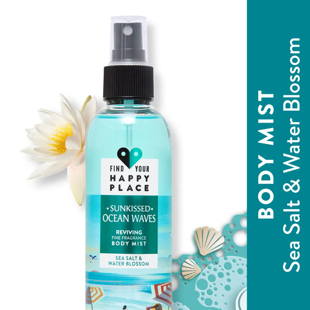 Find Your Happy Place - Sunkissed Ocean Waves Body Mist Sea Salt & Water Blossom With Vitamin E