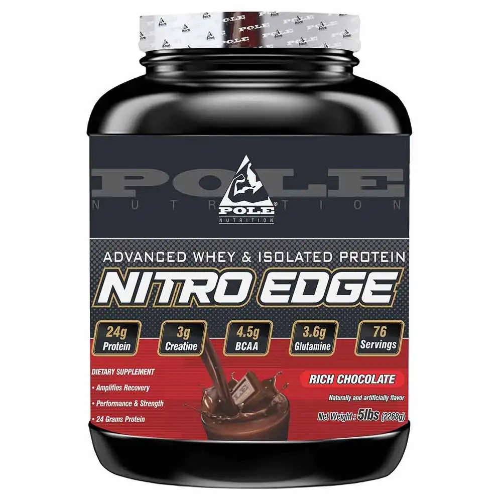 Pole Nutrition Nitro Edge Whey Protein,  5 lb  Rich Chocolate