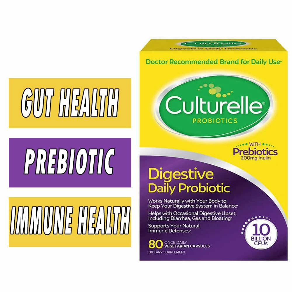 Culturelle Digestive Health Probiotic - 80 Veg Capsules