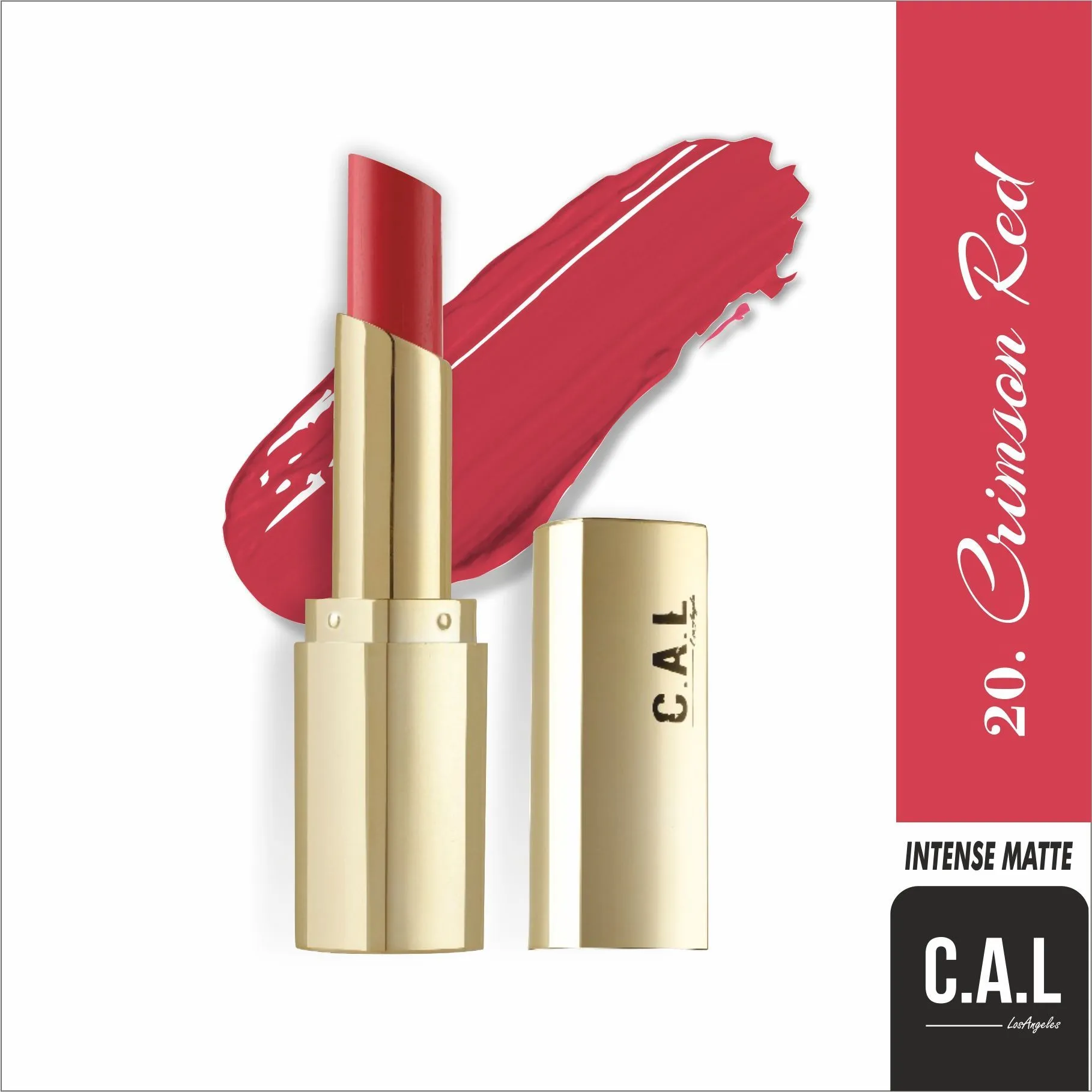 C.A.L Los Angeles Intense Matte Lipstick - Crimson Red