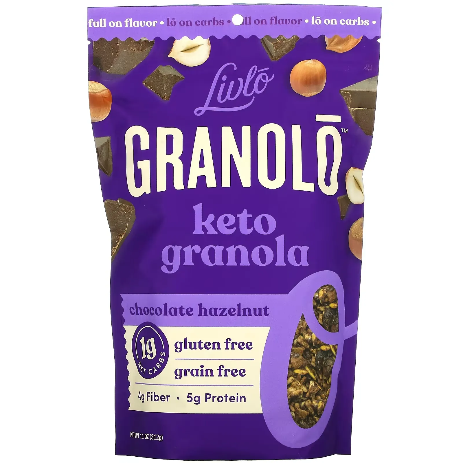 Granolo, Keto Granola, Chocolate Hazelnut, 11 oz (312 g)