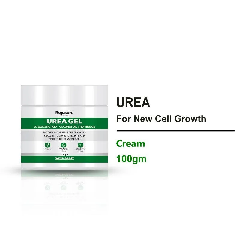 Rejusure Urea Gel With 1 Salicylic Acid + Coconut Oil + Tea Tree Oil For Face, Body & Foot