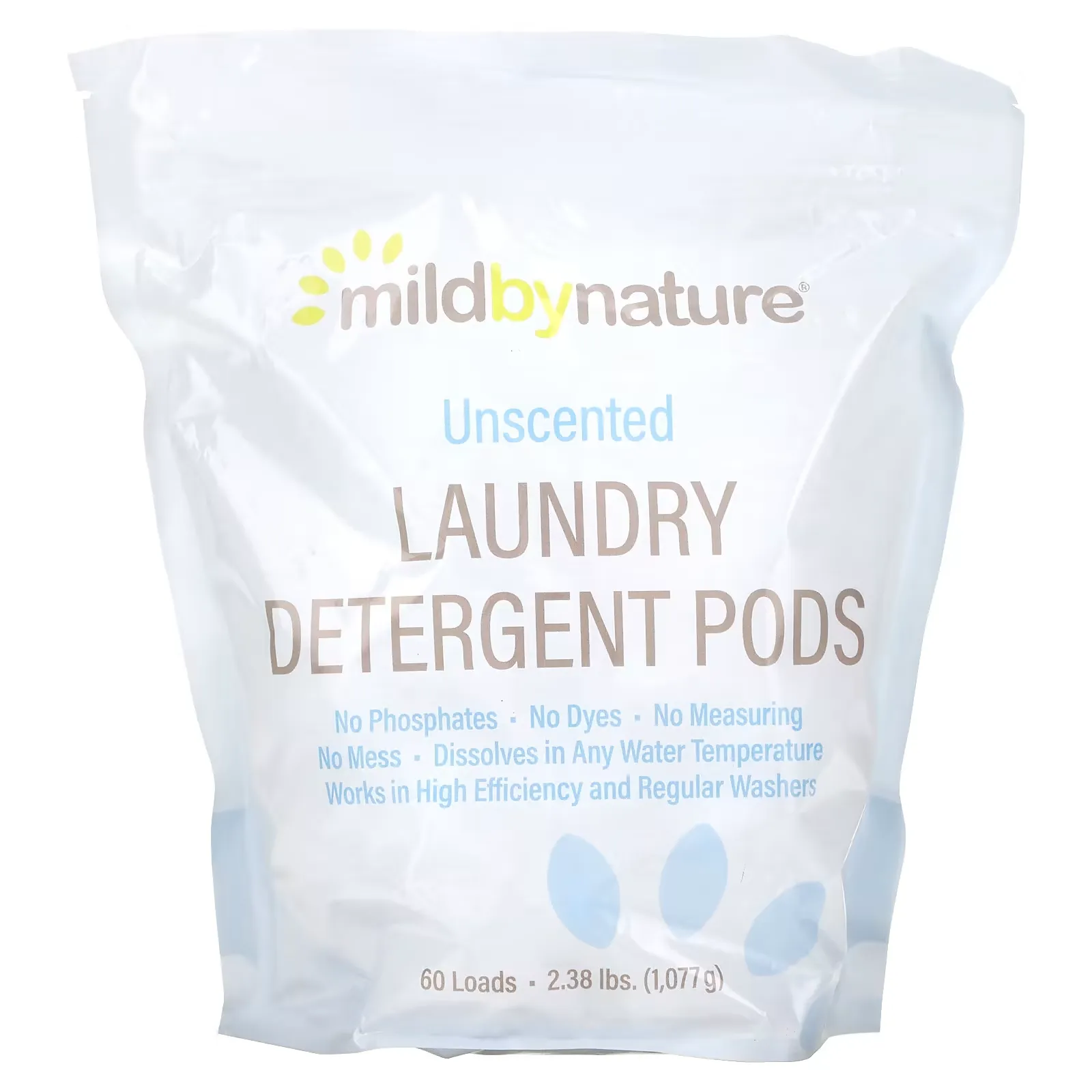 Laundry Detergent Pods, Unscented, 60 Loads, 2.38 lbs (1,077 g)