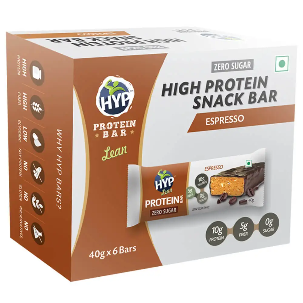 Hyp Lean Sugar Free Protein Bar (10g Protein),  6 bar(s)  Chocolate Espresso