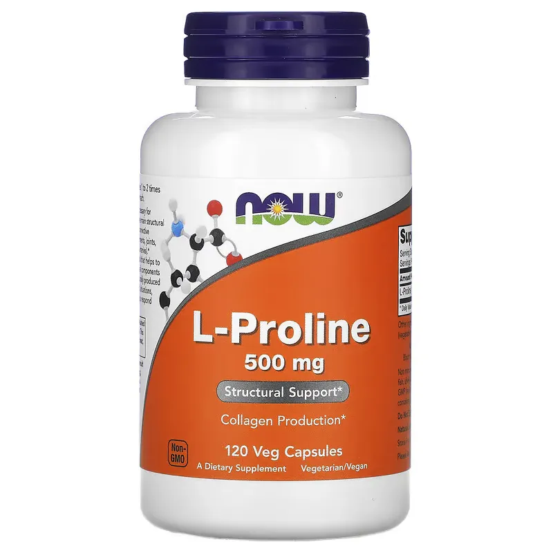 L-Proline, 500 mg, 120 Veg Capsules