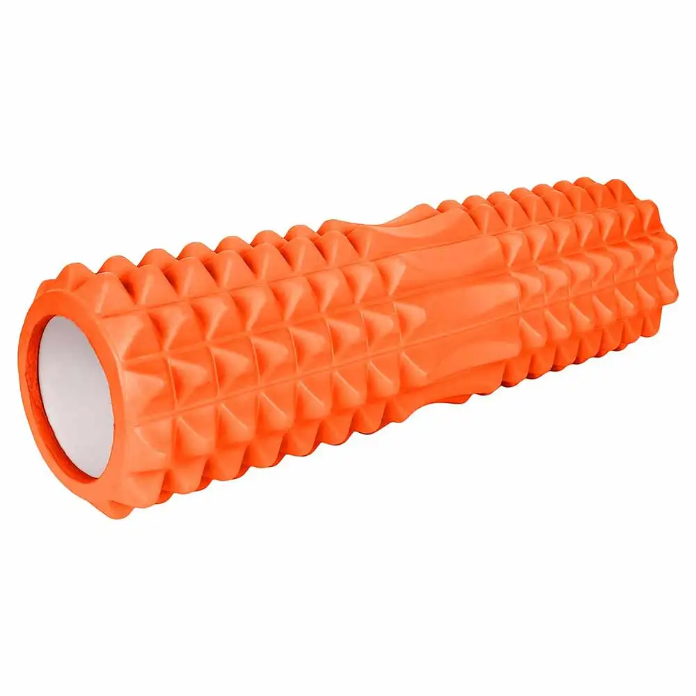 Strauss Grid Yoga Massage Foam Roller,  Orange  45cm