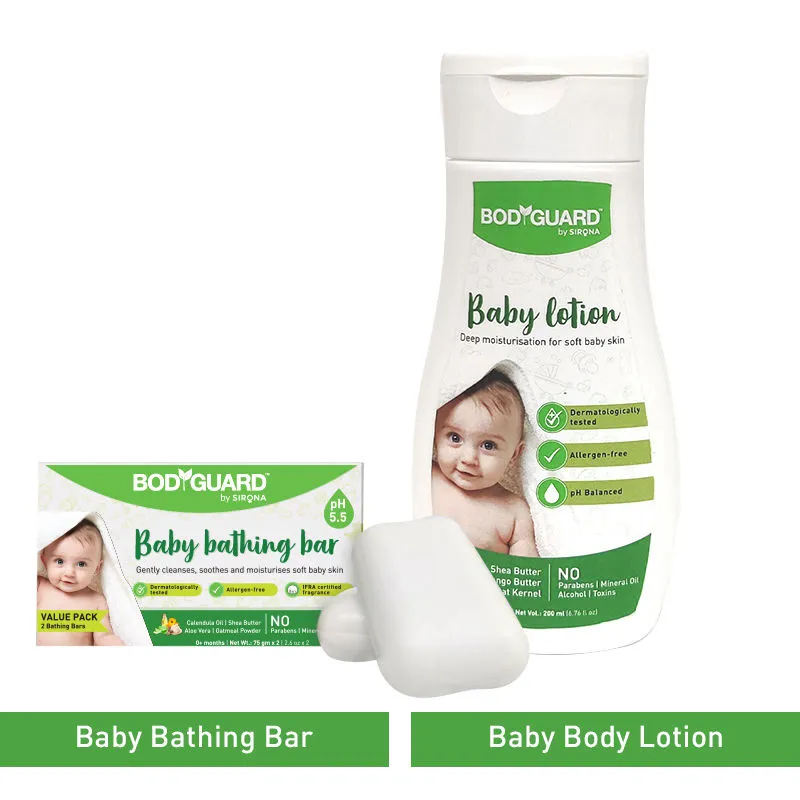 Bodyguard Baby Body Lotion With Baby Bathing Bar