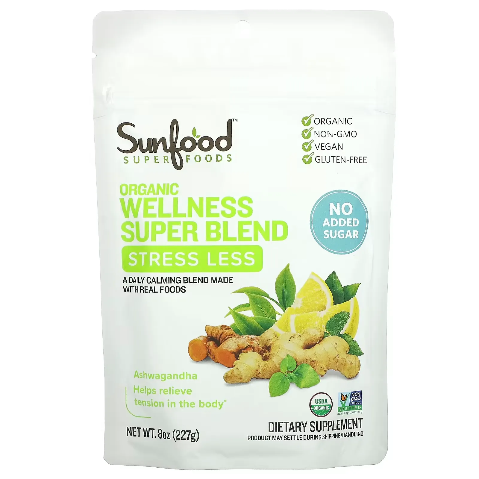 Organic Wellness Super Blend, Stress Less, 8 oz (227 g)