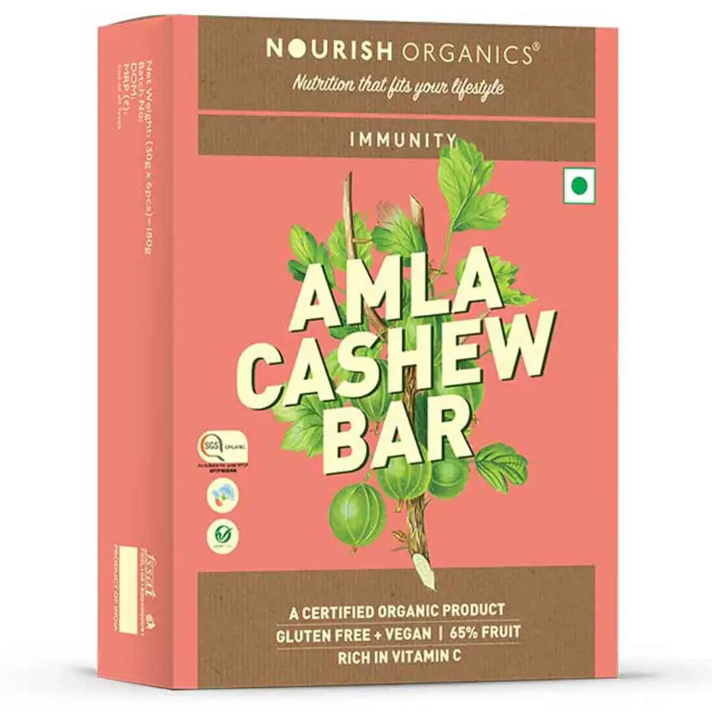 Nourish Organics Amla Cashew Bar,  6 bar(s)  Unflavoured