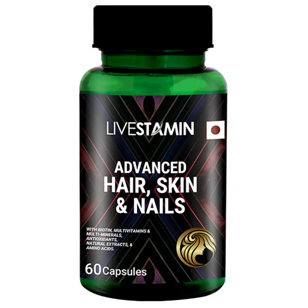 Livestamin Advanced Hair Skin & Nails,  60 capsules  Unflavoured