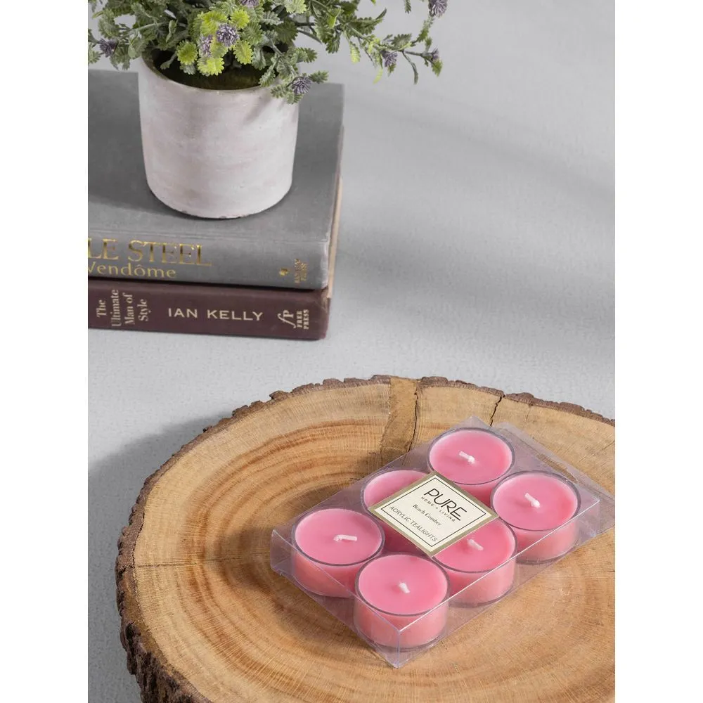 Pure Home + Living Pack of 24 Pink Beachcomber Tealight Candles