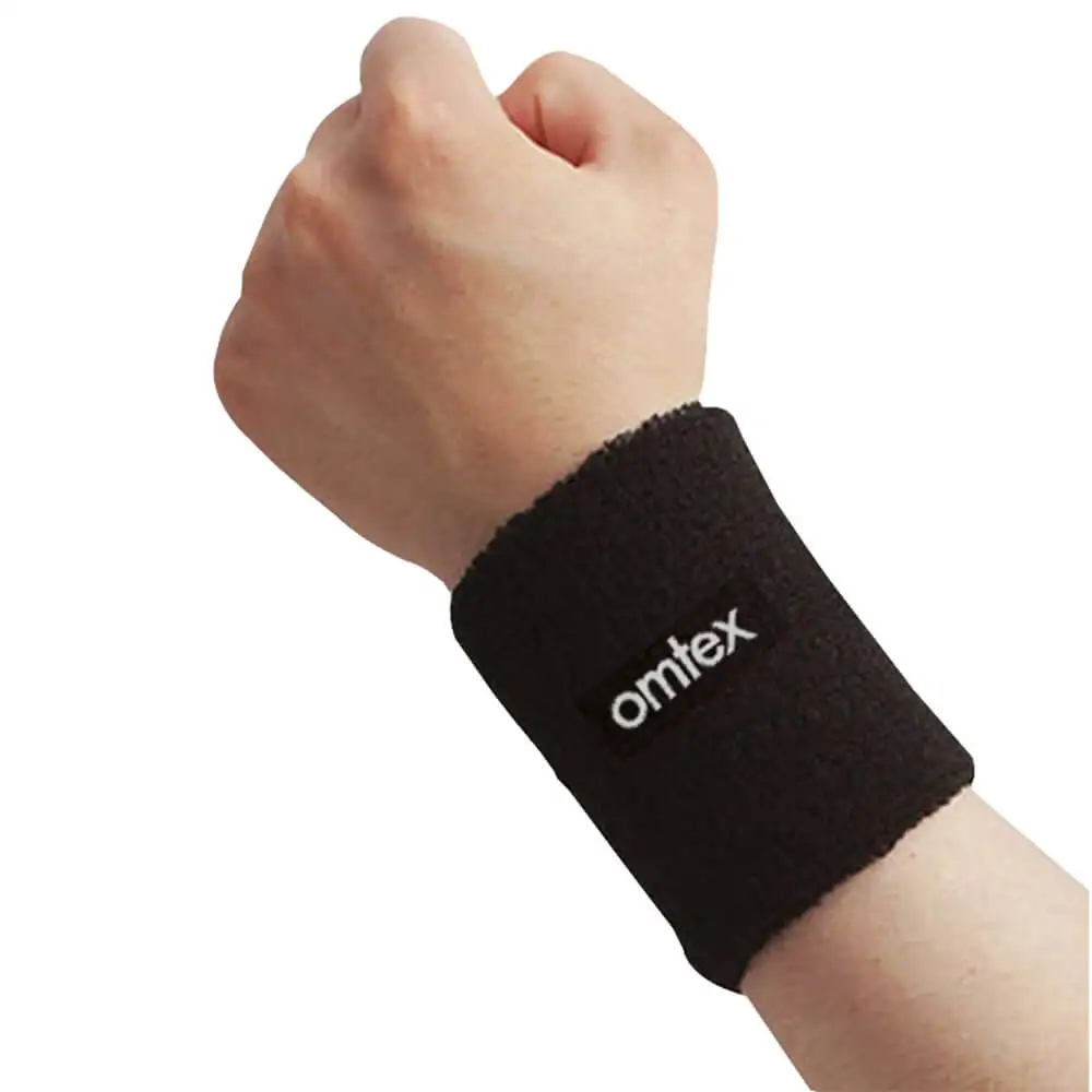 Omtex Sweat Wrist Band,  Black  5 Inches