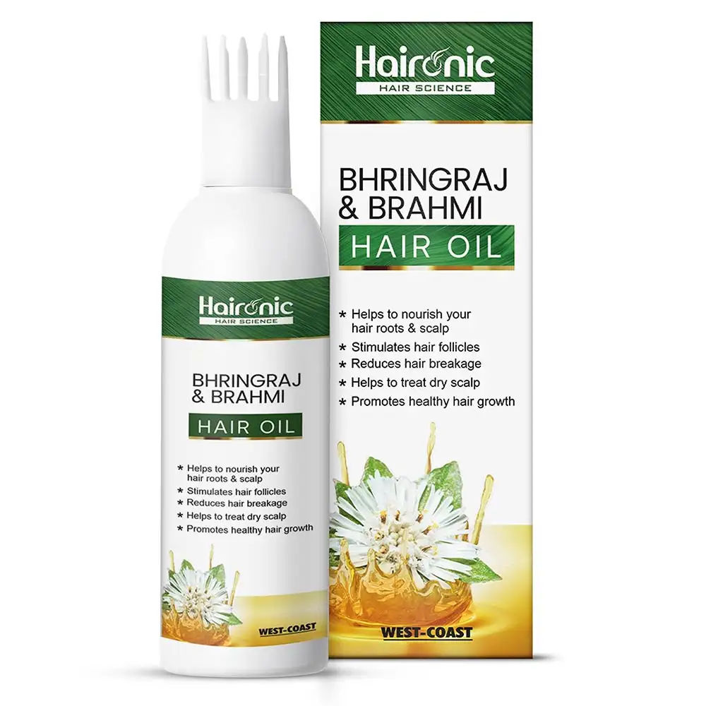 Haironic Bhringraj & Brahmi Hair Oil,  100 ml  for All Hair Types