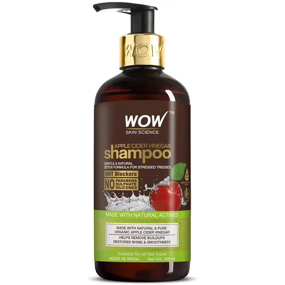 WOW Skin Science Apple Cider Vinegar Shampoo,  300 ml  for All Hair Types