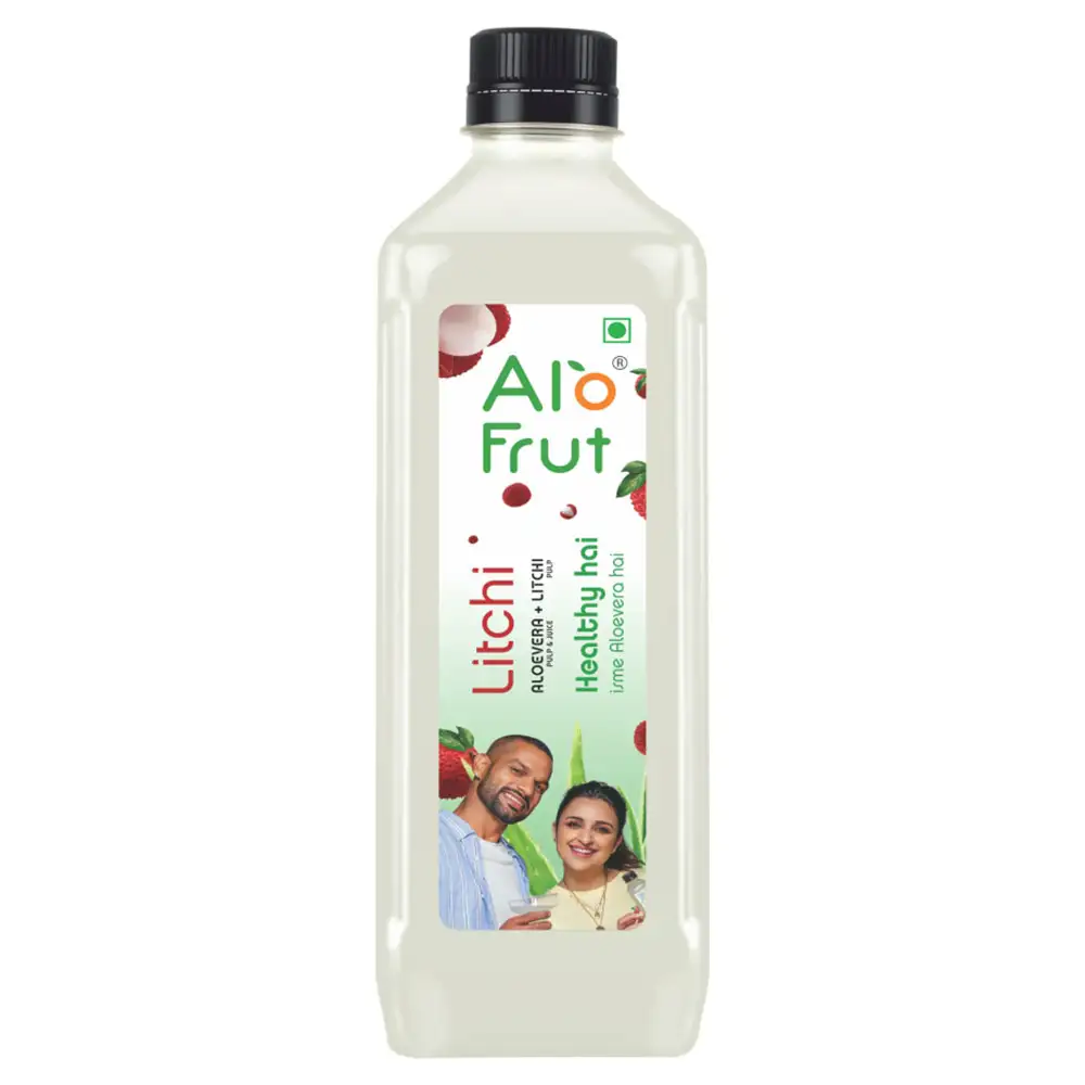 Alo Frut Litchi Aloevera Juice,  0.200 L  Litchi (Pack of 48)