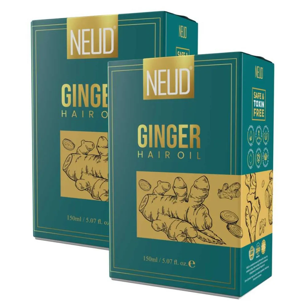 Neud Premium Ginger Hair Oil for Men & Women - Pack of 2