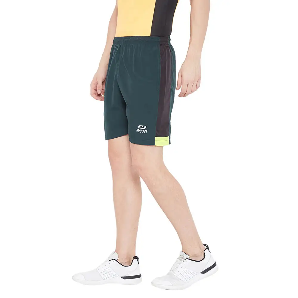 Masch Sports Mens Regular Fit Polyester Shorts (MSSH 0618 CS NEONHP BTLGRB),  XXL  Bottle Green