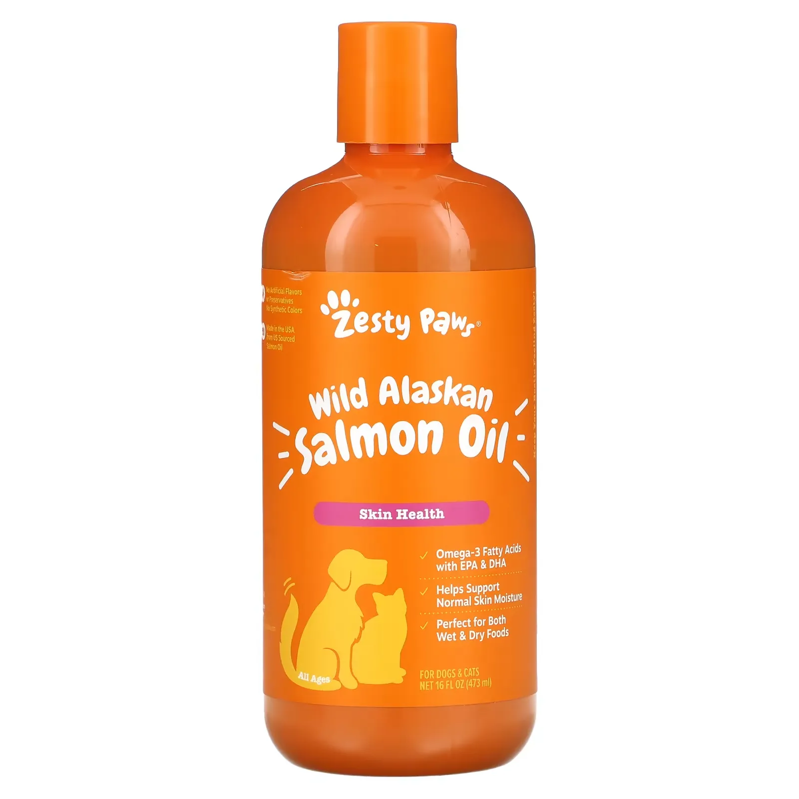 Wild Alaskan Salmon Oil for Dogs & Cats, Skin Health, All Ages, 16 fl oz (473 ml)